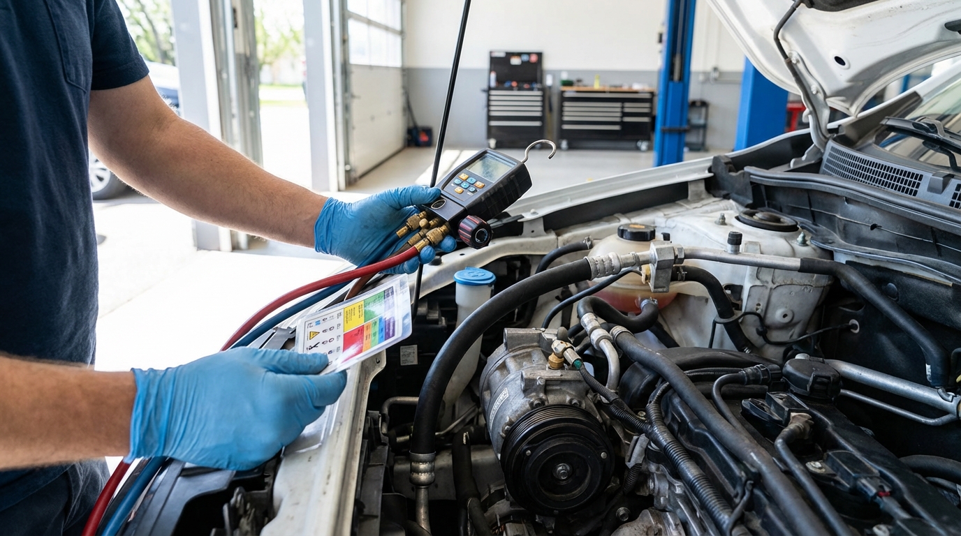 découvrez quel gaz de climatisation utilise votre voiture et apprenez à le vérifier facilement avant de procéder à une recharge pour éviter tout problème.