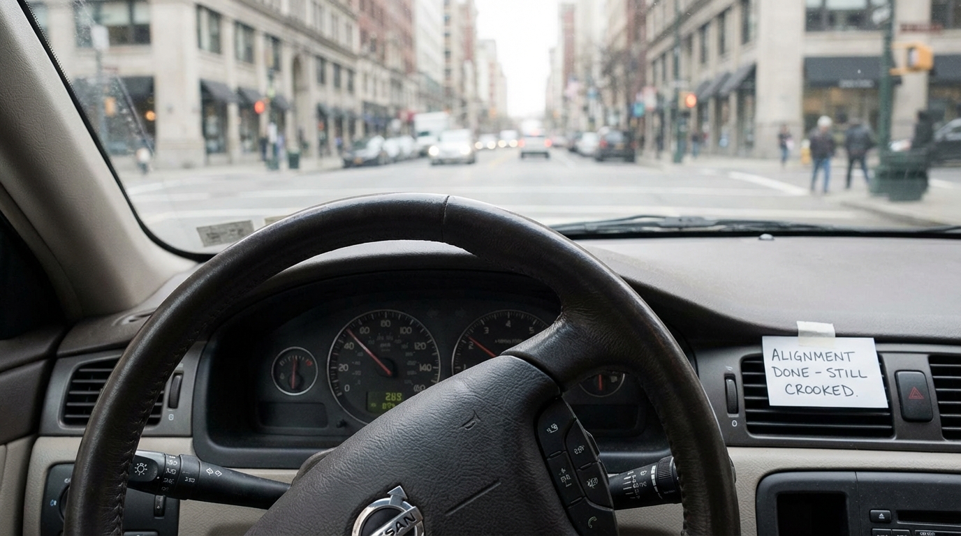 découvrez pourquoi un volant qui ne revient pas droit après un parallélisme indique un réglage mal effectué et comment y remédier pour une conduite sécurisée.