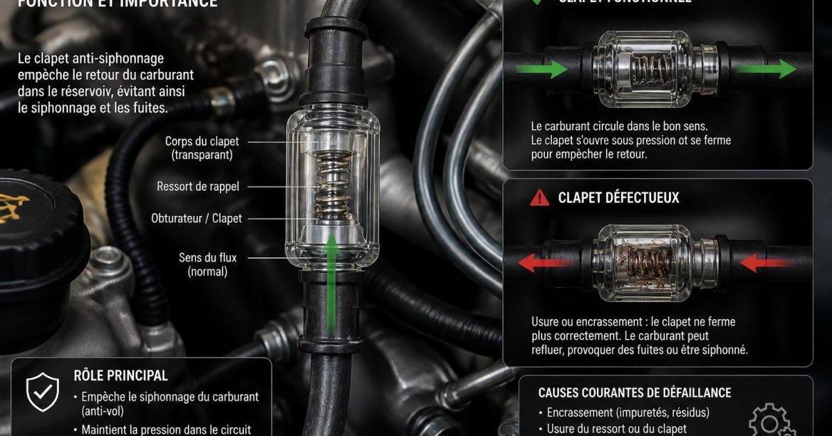 Le clapet anti siphonnage voiture, à quoi il sert et pourquoi il est parfois défectueux