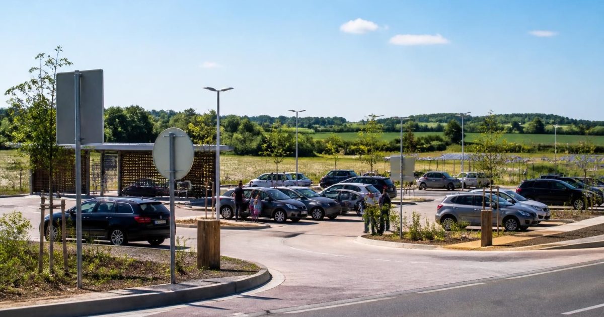 L&rsquo;aire de covoiturage des Longs Champs, accès, stationnement et utilité pour les trajets quotidiens