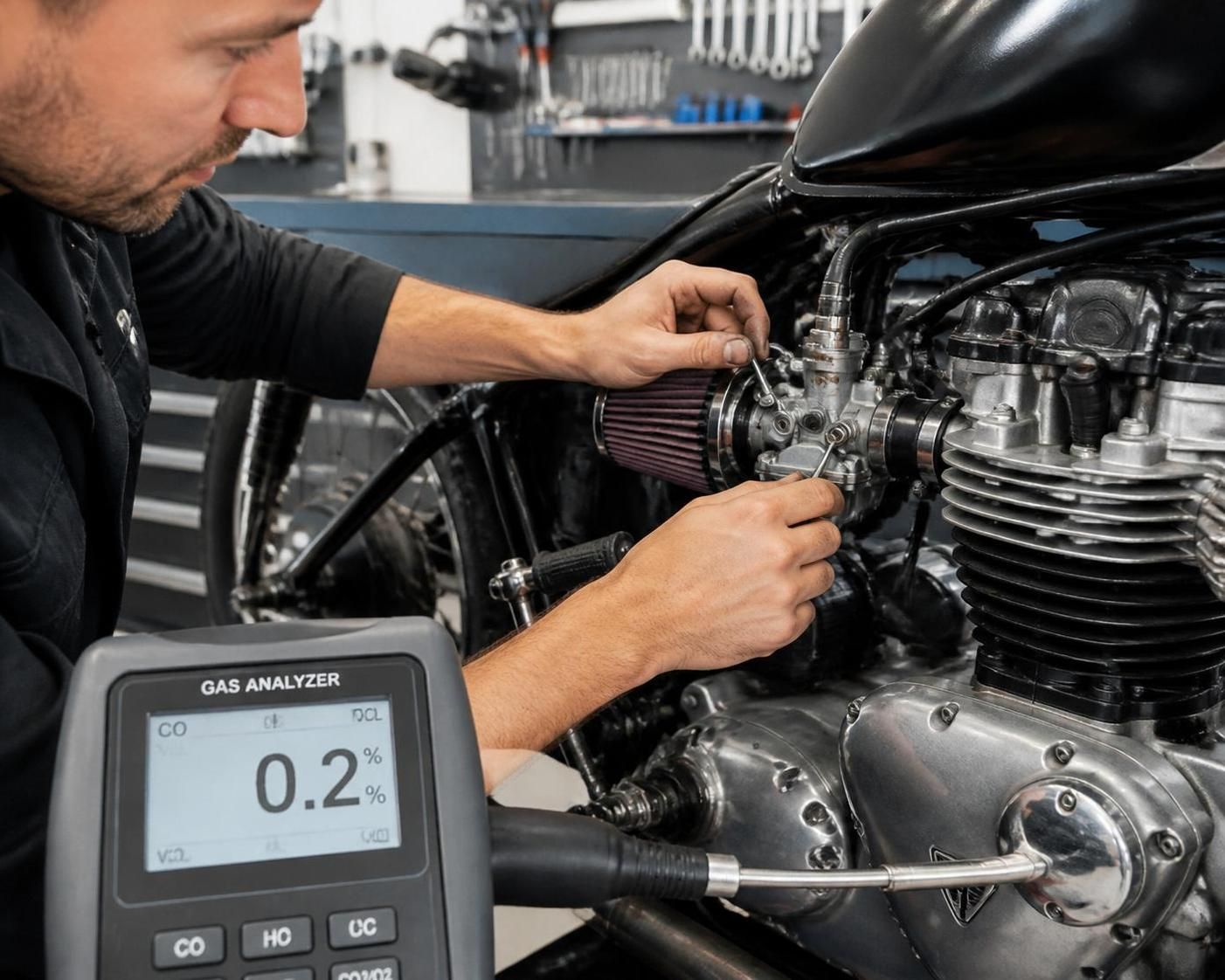 découvrez comment régler précisément le carburateur de votre moto thermique pour réussir le contrôle pollution avec seulement 0,2 % de co. astuces et conseils pour un réglage au top et une moto plus propre.