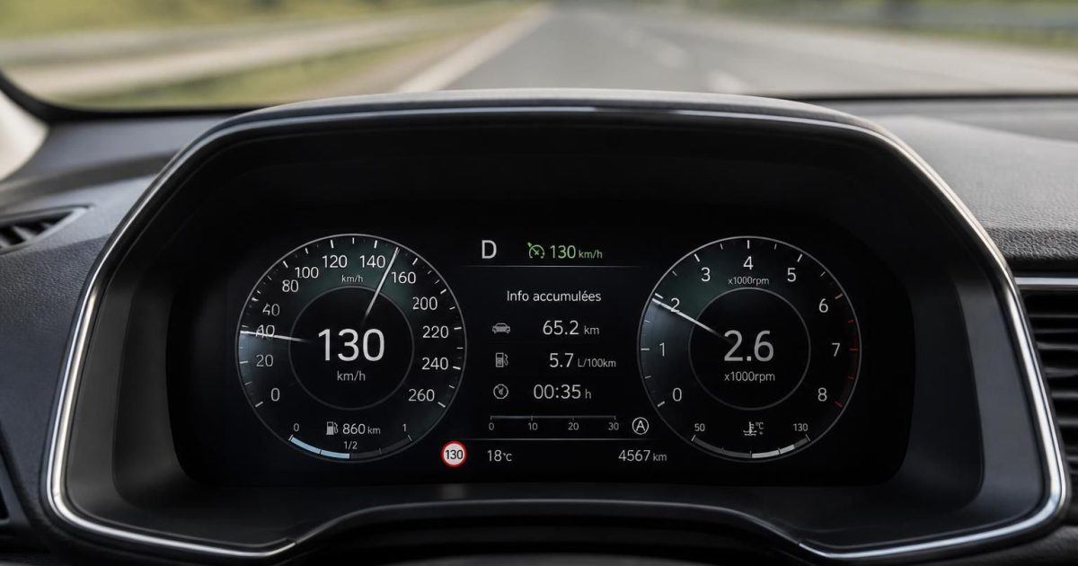 Régime moteur à 130 km/h, combien de tours/minute selon votre voiture ?