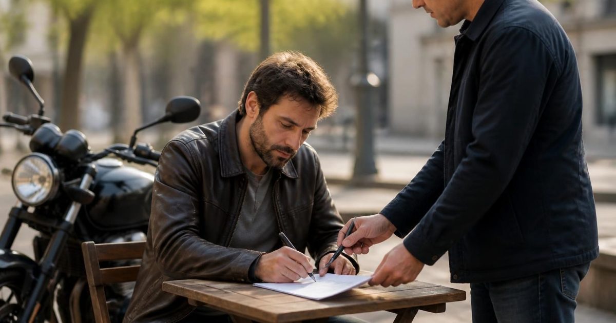 Vendre une moto sans CT à un particulier : la lettre que j&rsquo;ai fait signer pour me protéger