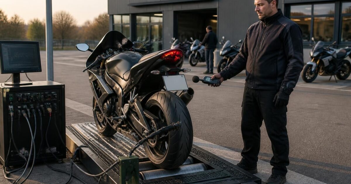 Célérométre et sonomètre au CT moto 2026 : ce qui a fait réellement chuter ma moto en contre-visite